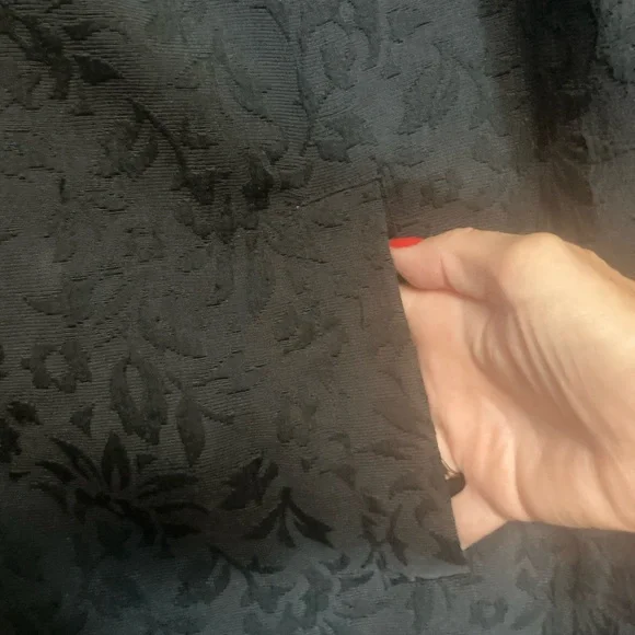 Apt. 9 Black jacquard damask Swing Coat Baby Doll Medium - Picture 6 of 14